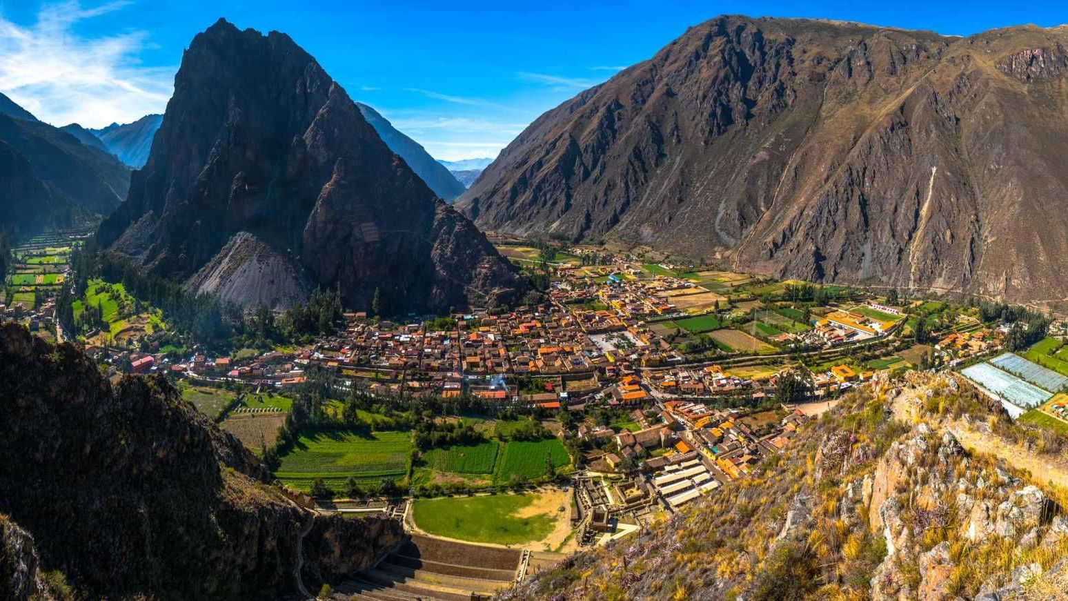 Valle Sagrado de los Incas, vista de Ollantaytambo